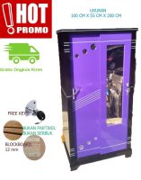 LEMARI PAKAIAN / LEMARI BAJU KAYU MINIMALIS 2 PINTU CAT DUKO